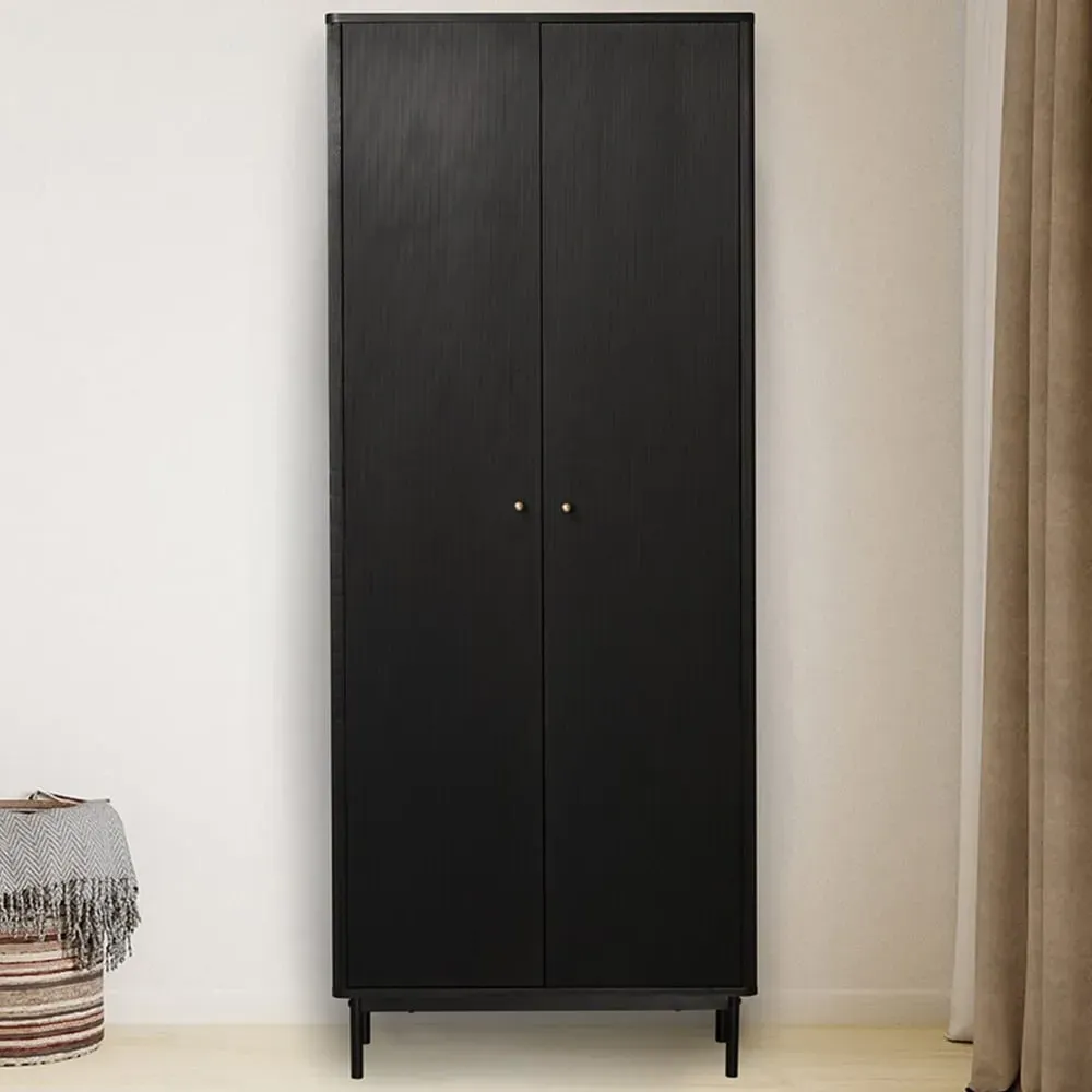 Emilia 2 Door Wardrobe - Black image