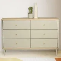 Emilia 6 Drawer Chest of Drawers - Cream
