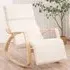 Enzo Rocking Chair with Footrest - White, Bentwood Birch
