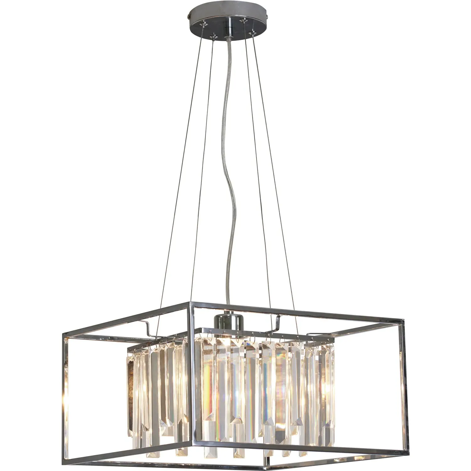 Esme Cube Crystal Ceiling Light - Chrome