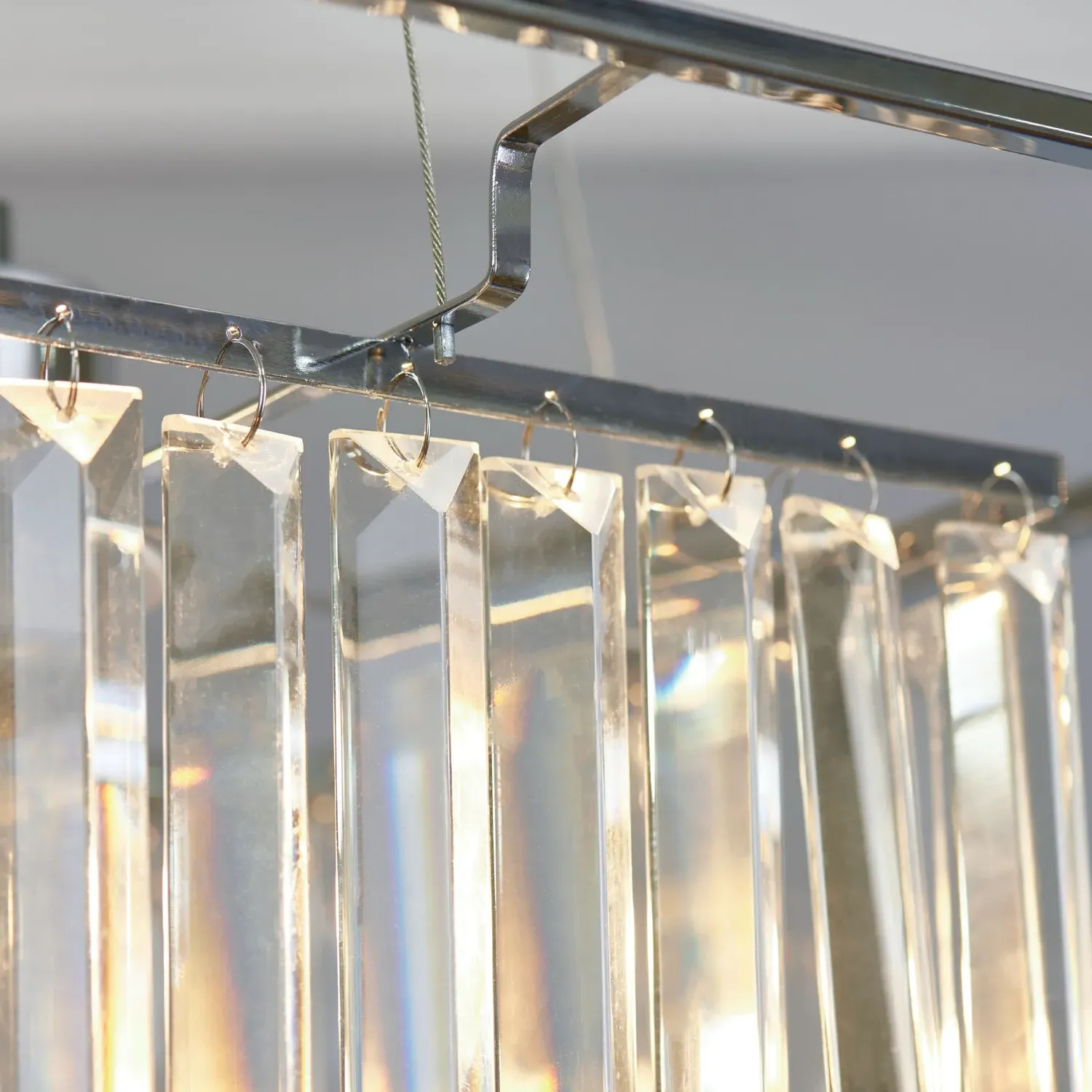 Esme Cube Crystal Ceiling Light - Chrome