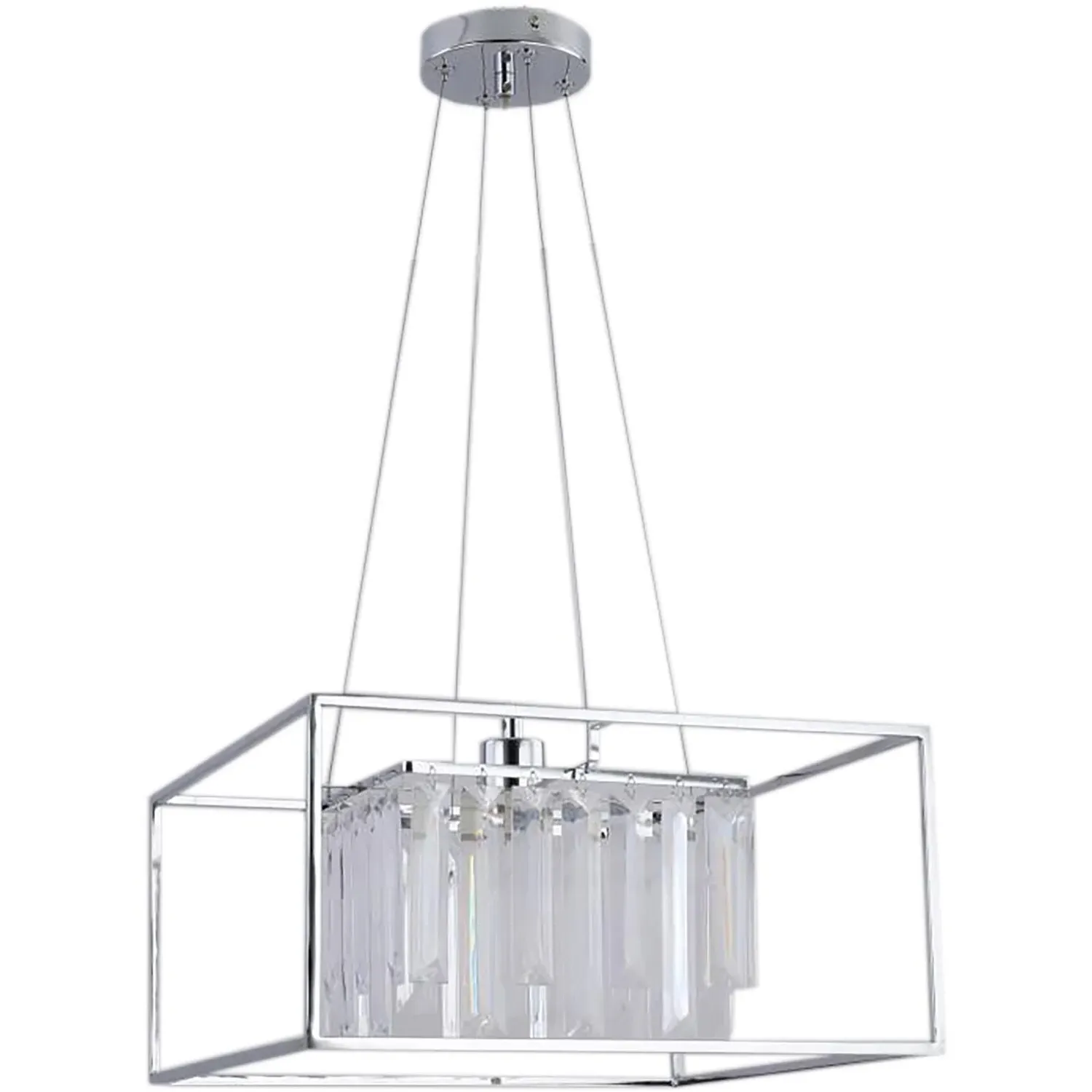 Esme Cube Crystal Ceiling Light - Chrome
