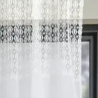 Esther Lace Voile Curtain - White