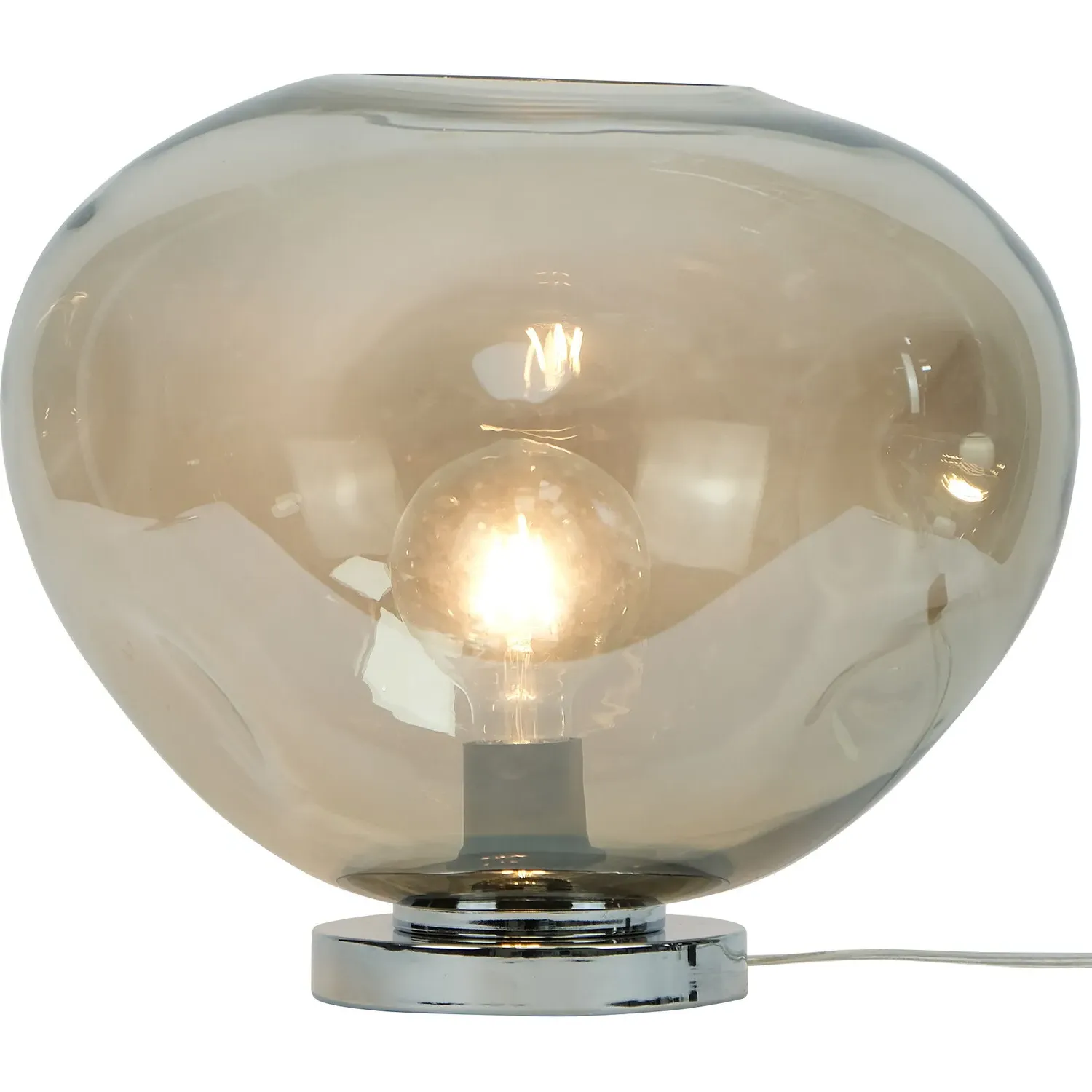 Esther Table Lamp with Curved Glass Shade