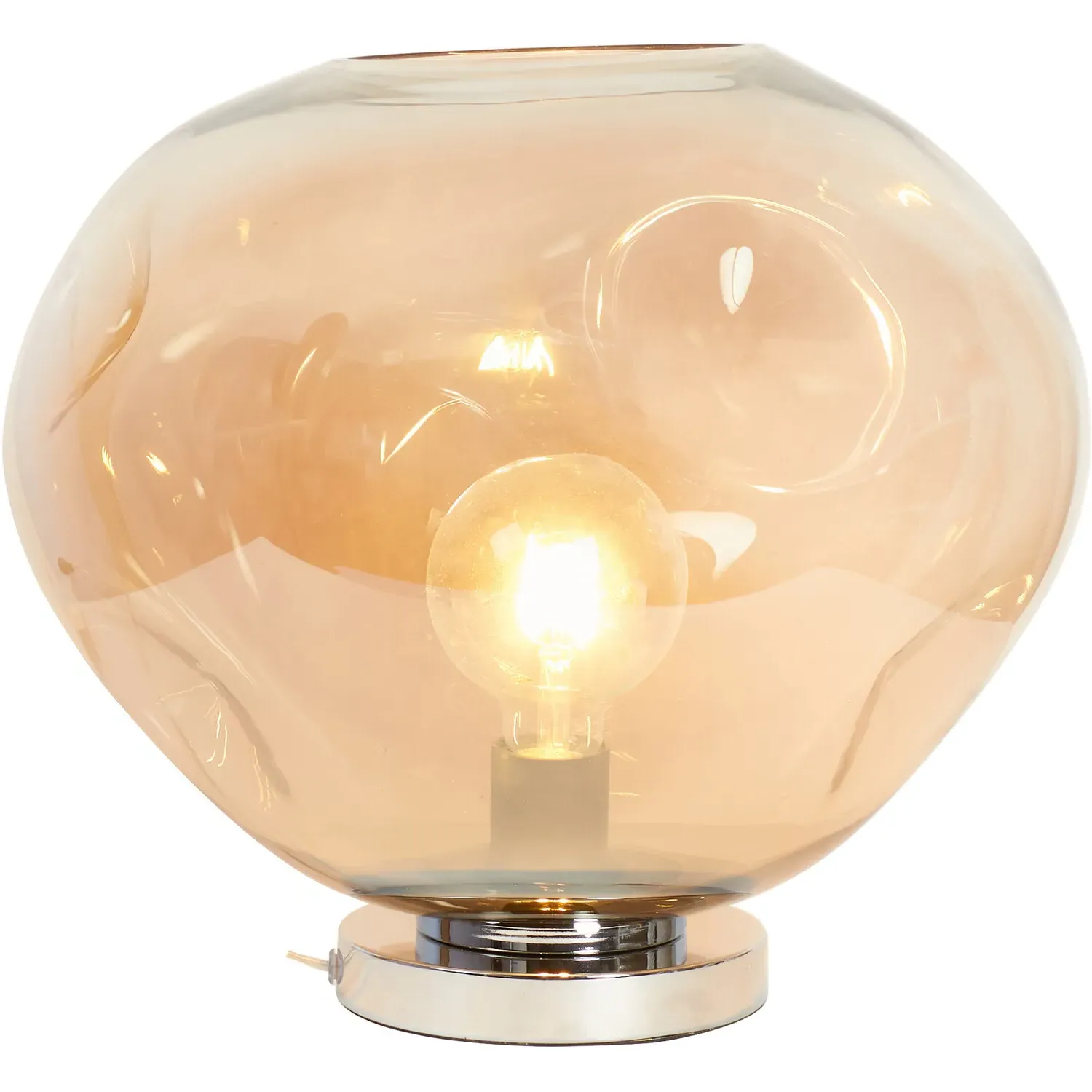 Esther Table Lamp with Curved Glass Shade