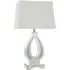 Eternity Oval Crystal Encased Table Lamp - White