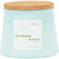 Eucalyptus and Sage Cork Candle - Blue