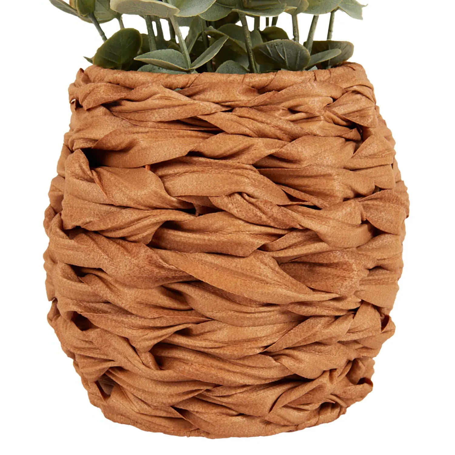 Eucalyptus in Water Hyacinth Basket 40cm - Green