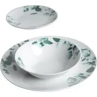 Eucalyptus White 12 Piece Dinner Set