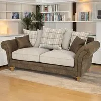 Eve 3-Seater Sofa - Brown
