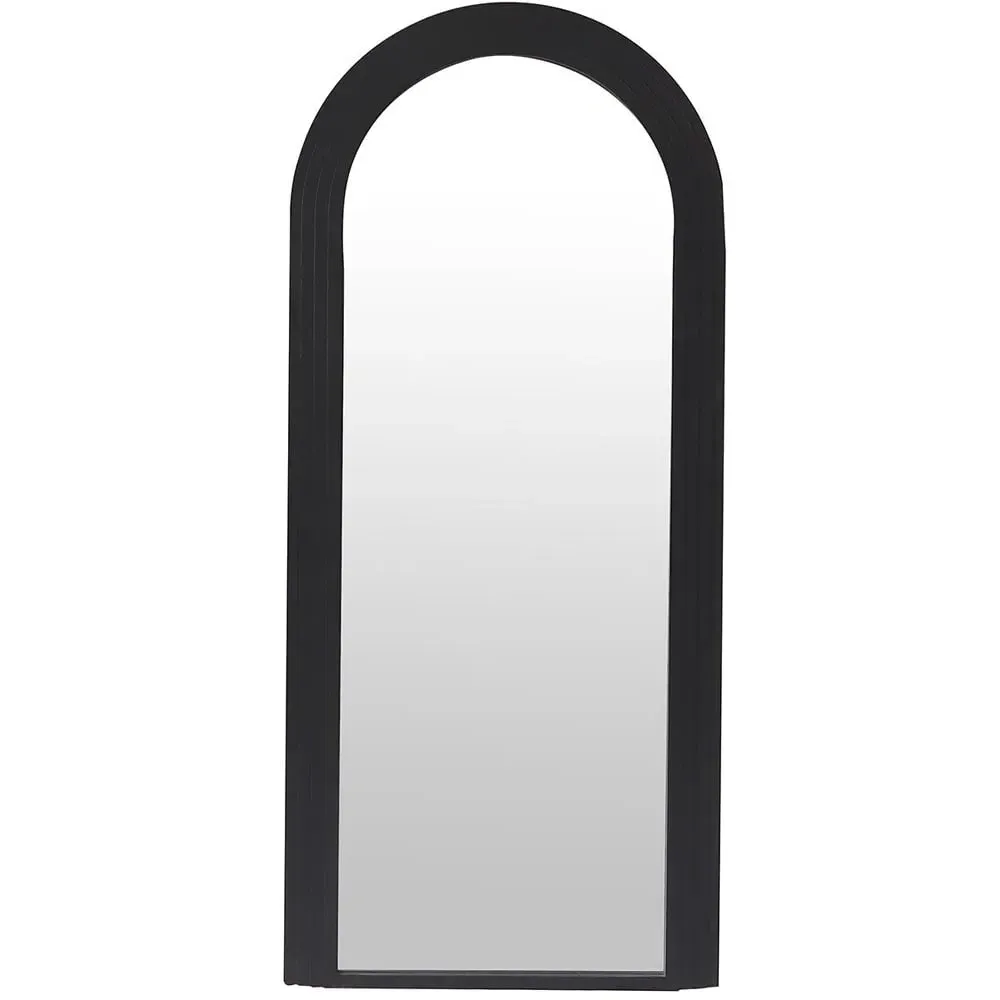 Evie Ridged Arch Lean Mirror - Black image