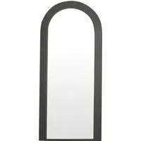 Evie Ridged Arch Lean Mirror - Charcoal