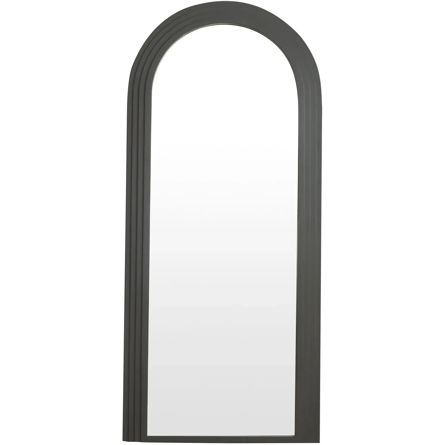 Evie Ridged Arch Lean Mirror - Charcoal