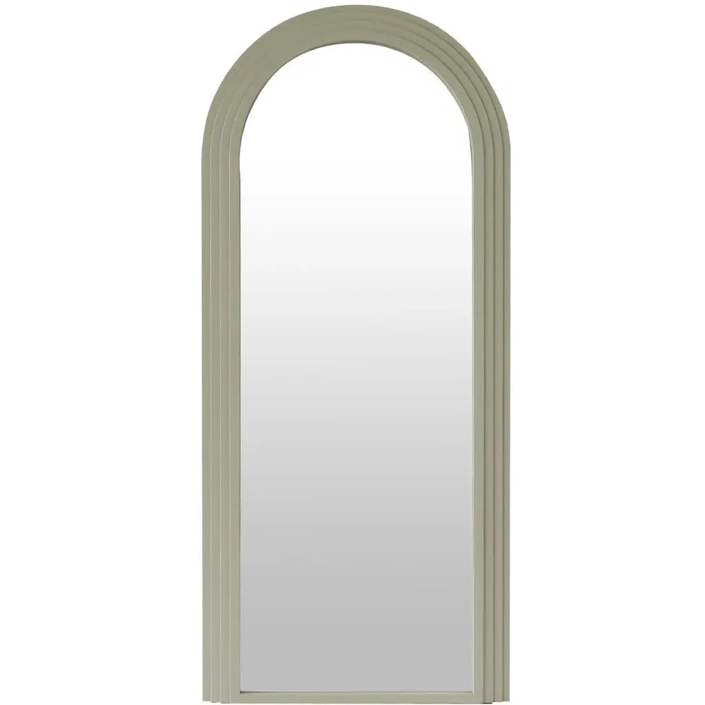 Evie Ridged Arch Lean Mirror - Sage