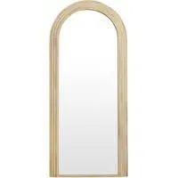 Evie Ridged Arch Lean Mirror - Washed Wood