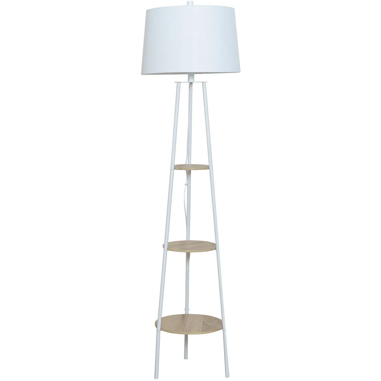 Evie Shelf Floor Lamp - White