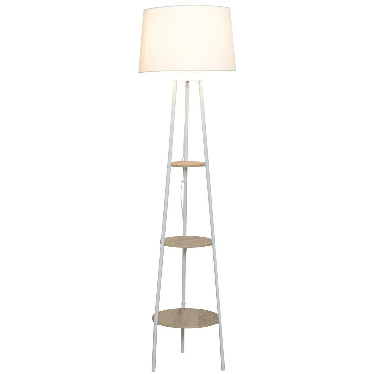 Evie Shelf Floor Lamp - White image