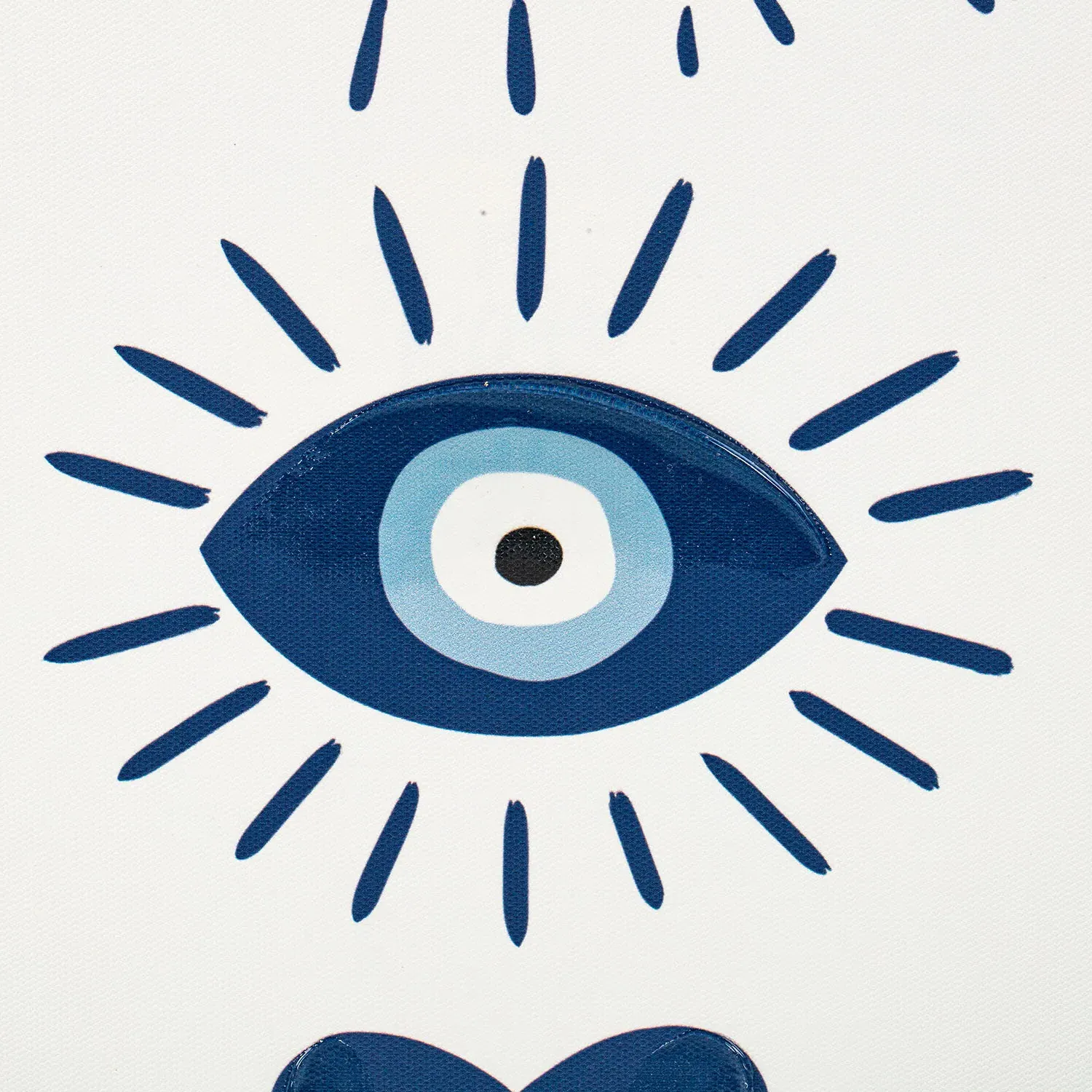 Evil Eye Life Motto Framed Art - Multicolour