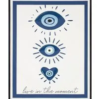 Evil Eye Life Motto Framed Art - Multicolour