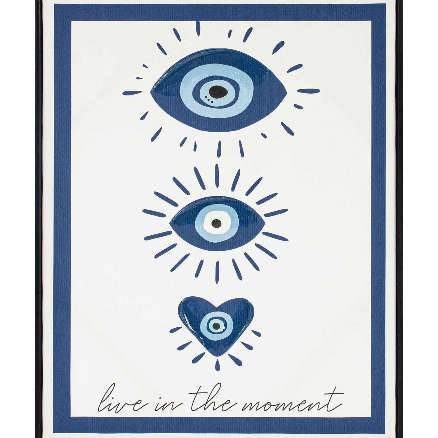 Evil Eye Life Motto Framed Art - Multicolour image