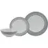 Evora 12 Piece Dinner Set - Grey, Porcelain