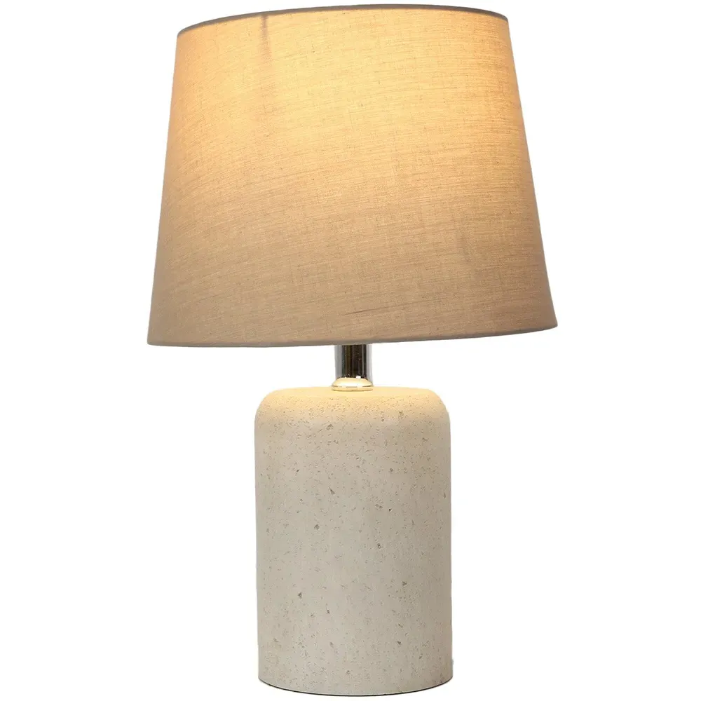 Ewan Cylindrical Table Lamp - Neutral, Concrete