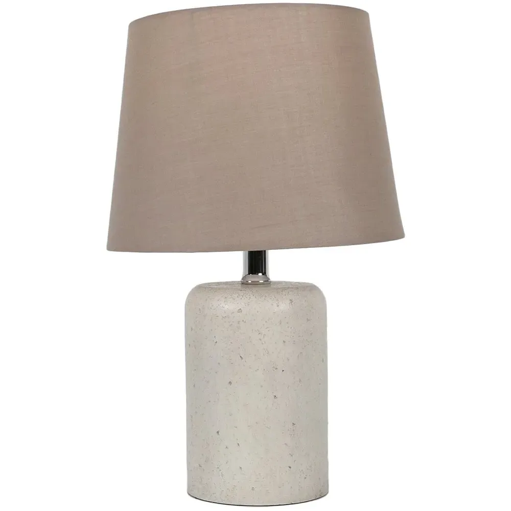 Ewan Cylindrical Table Lamp - Neutral, Concrete image
