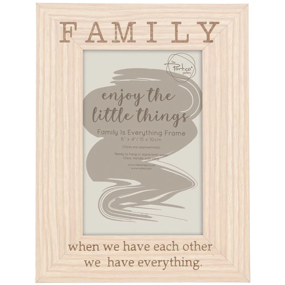 Family Is Everything Engraved Frame - Brown image