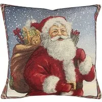 Father Christmas Tapestry Cushion