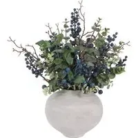 Faux Blueberry Vase Arrangement