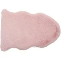 Faux Fox Fur Rug - Pink