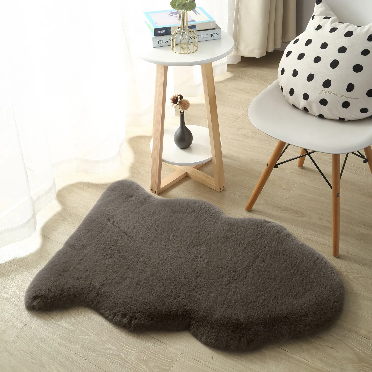 Faux Fur Rug - Taupe
