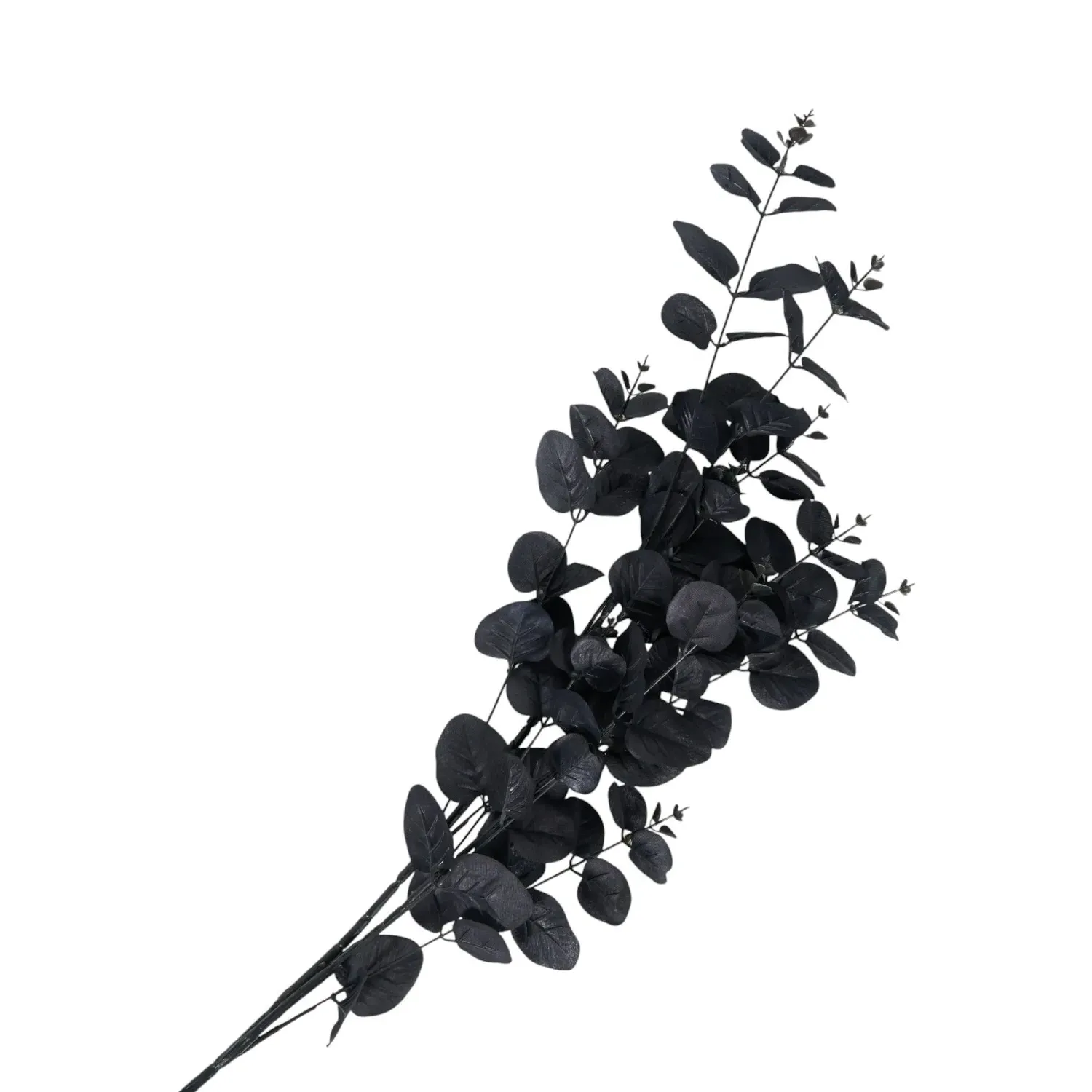 Faux Silk Eucalyptus Stem - Black