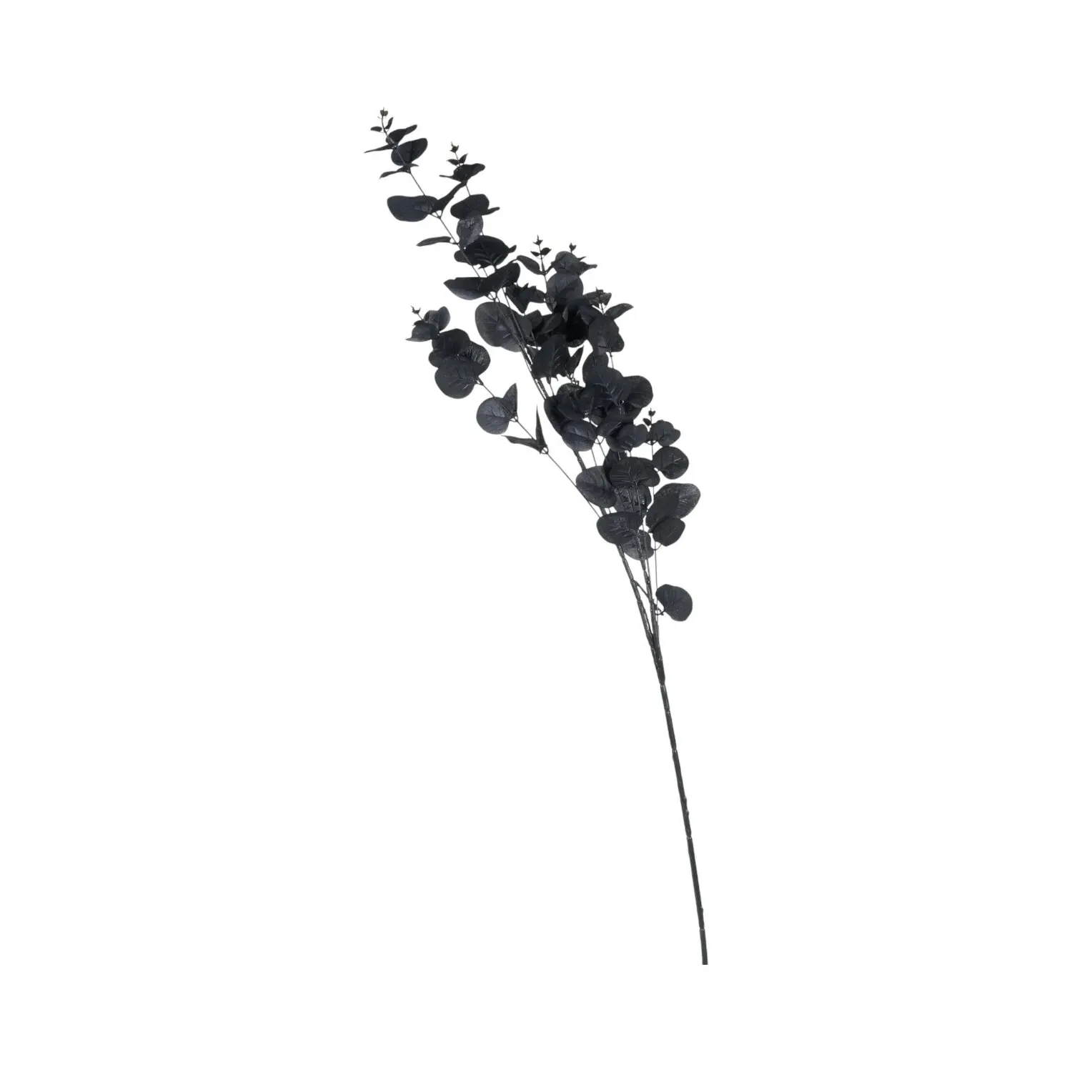 Faux Silk Eucalyptus Stem - Black