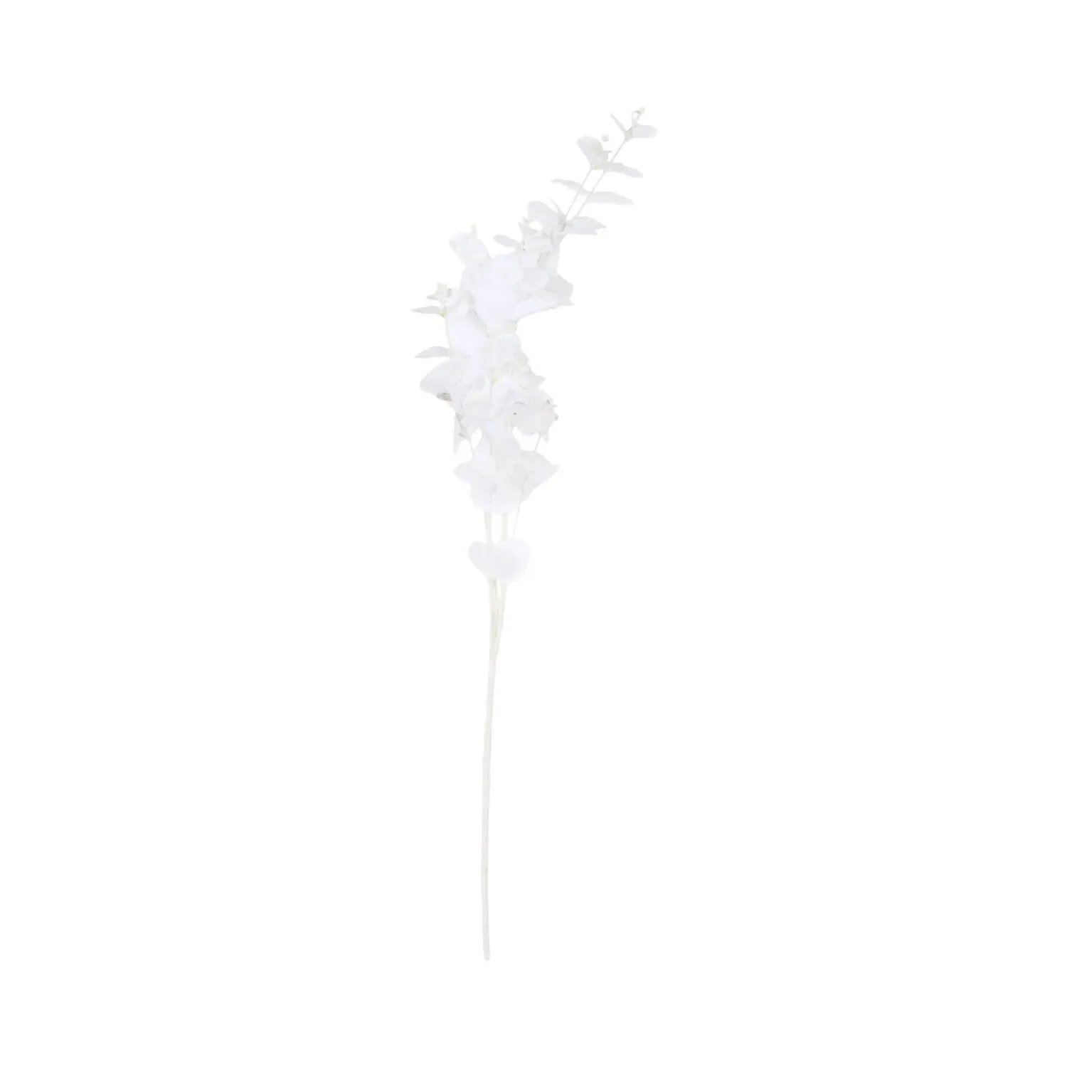 Faux Silk Eucalyptus Stem - White