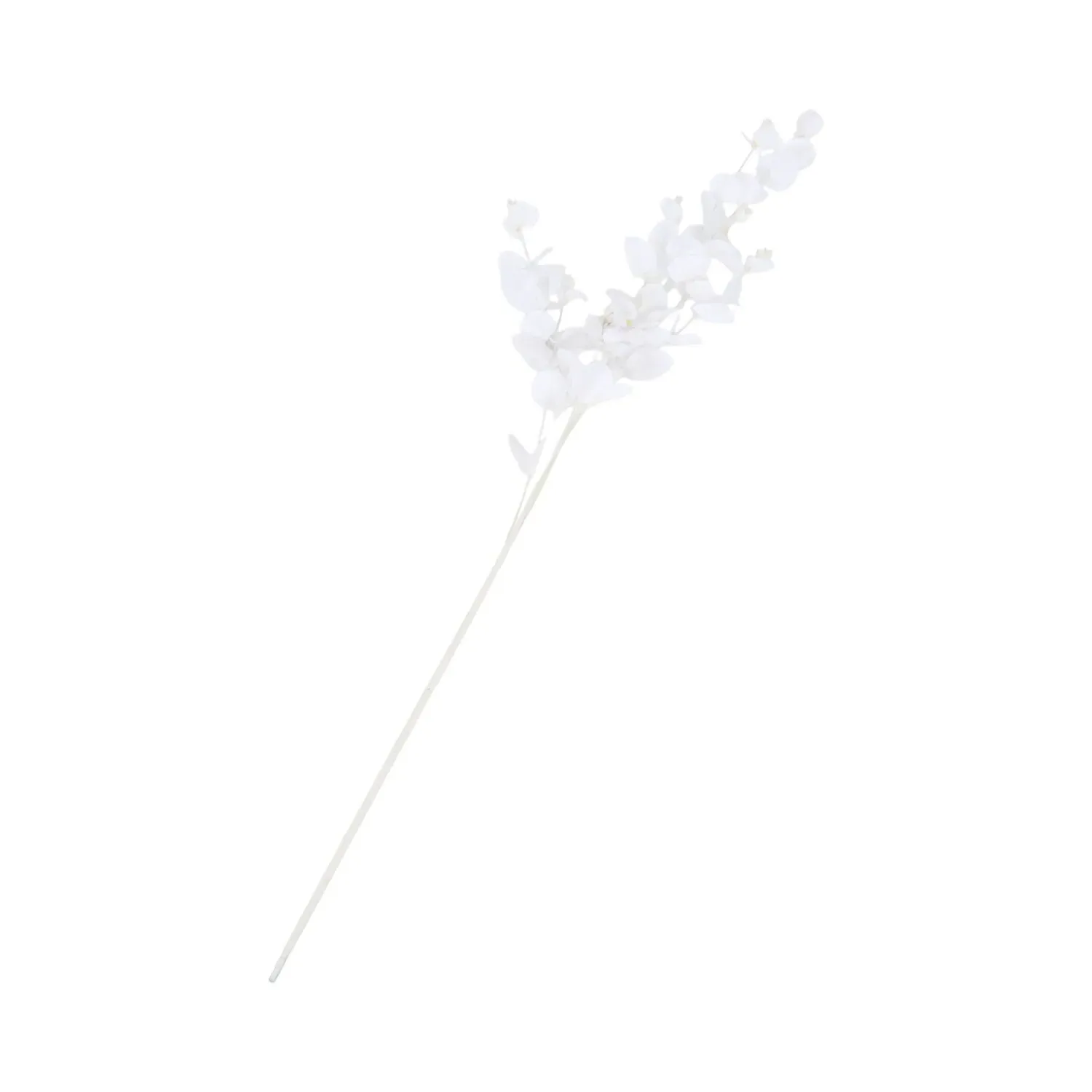 Faux Silk Eucalyptus Stem - White