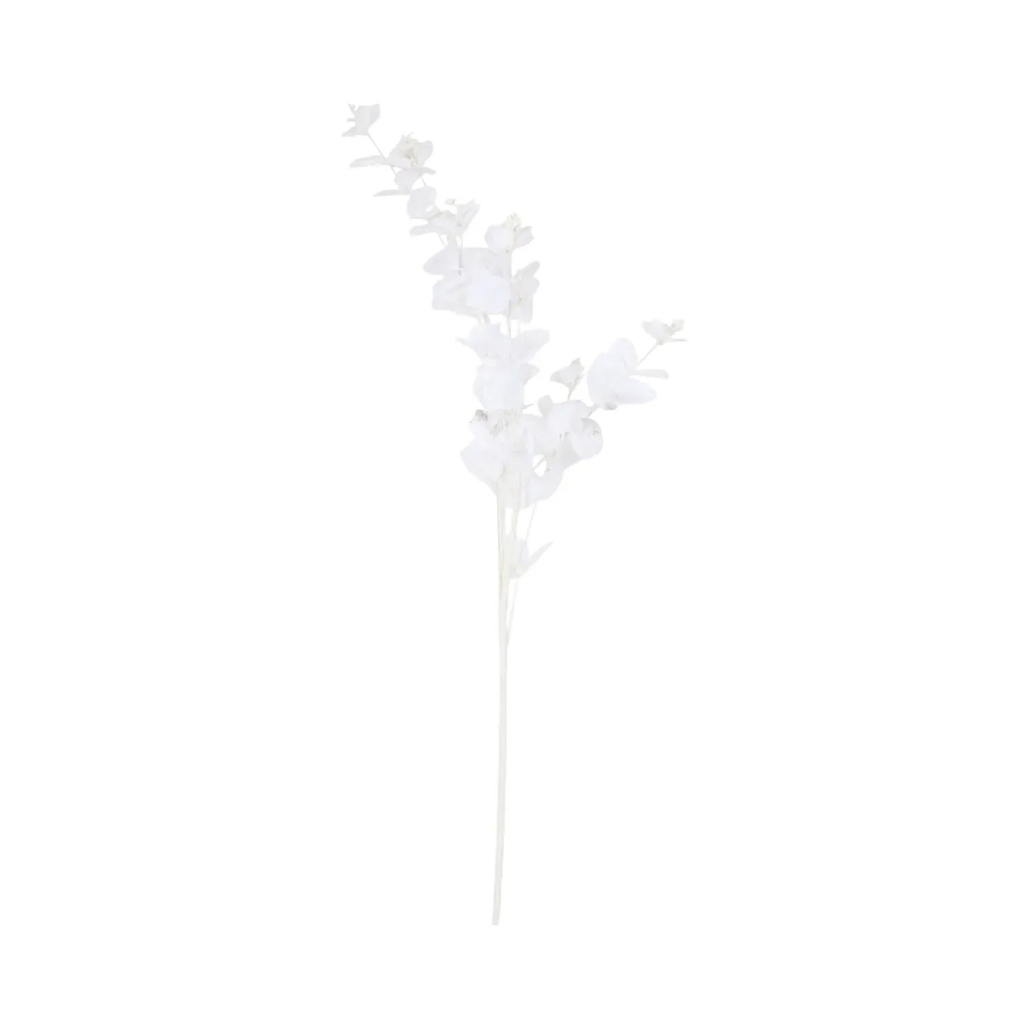 Faux Silk Eucalyptus Stem - White