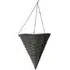 Faux Wicker Hanging Cone - White