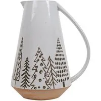 Festive Forest Jug - Neutral, Stoneware
