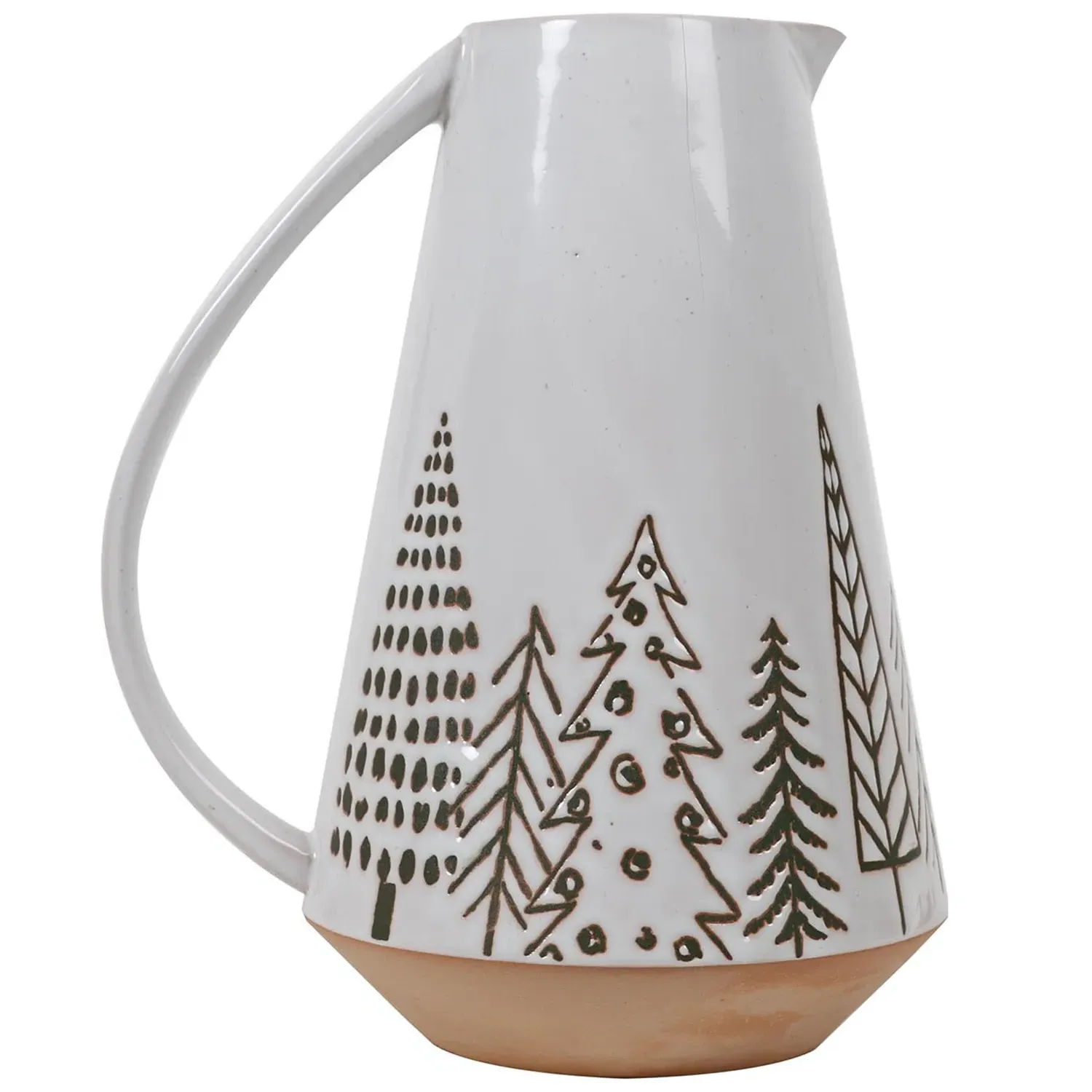 Festive Forest Jug - Neutral, Stoneware image