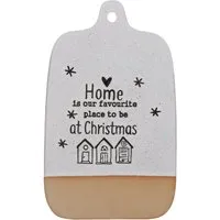 Festive Forest Stone Cheese Board - White