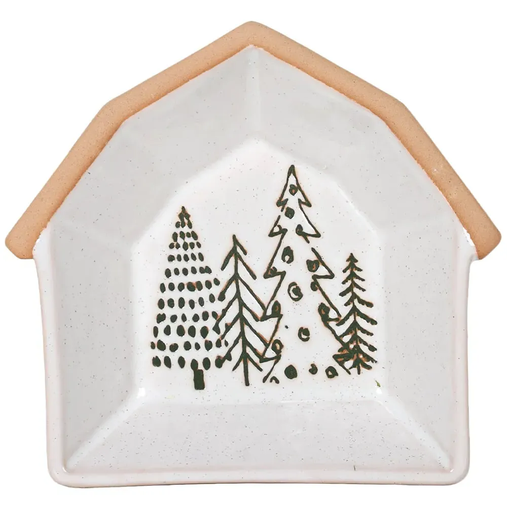 Festive Forest Stone Serving Dish