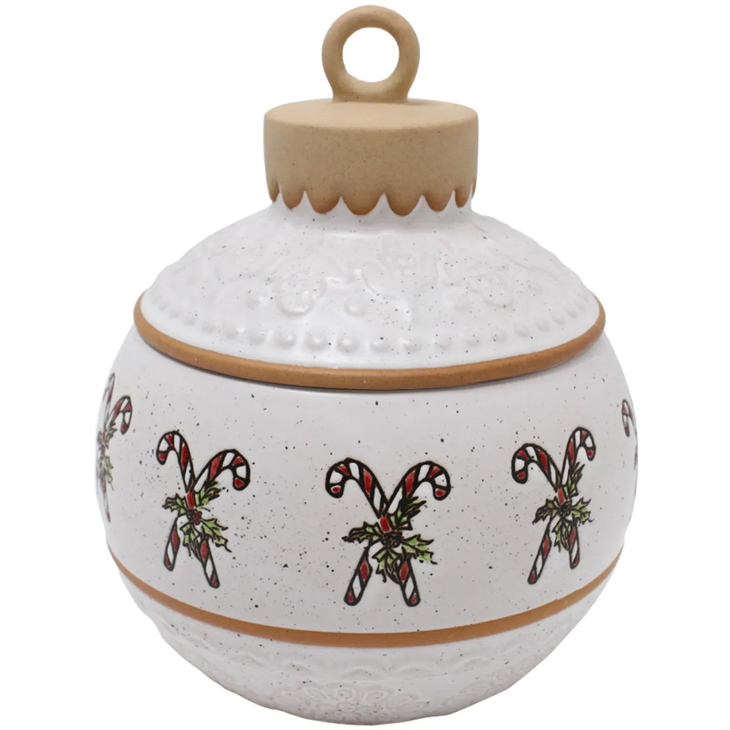 Festive Stone Candy Cane Jar