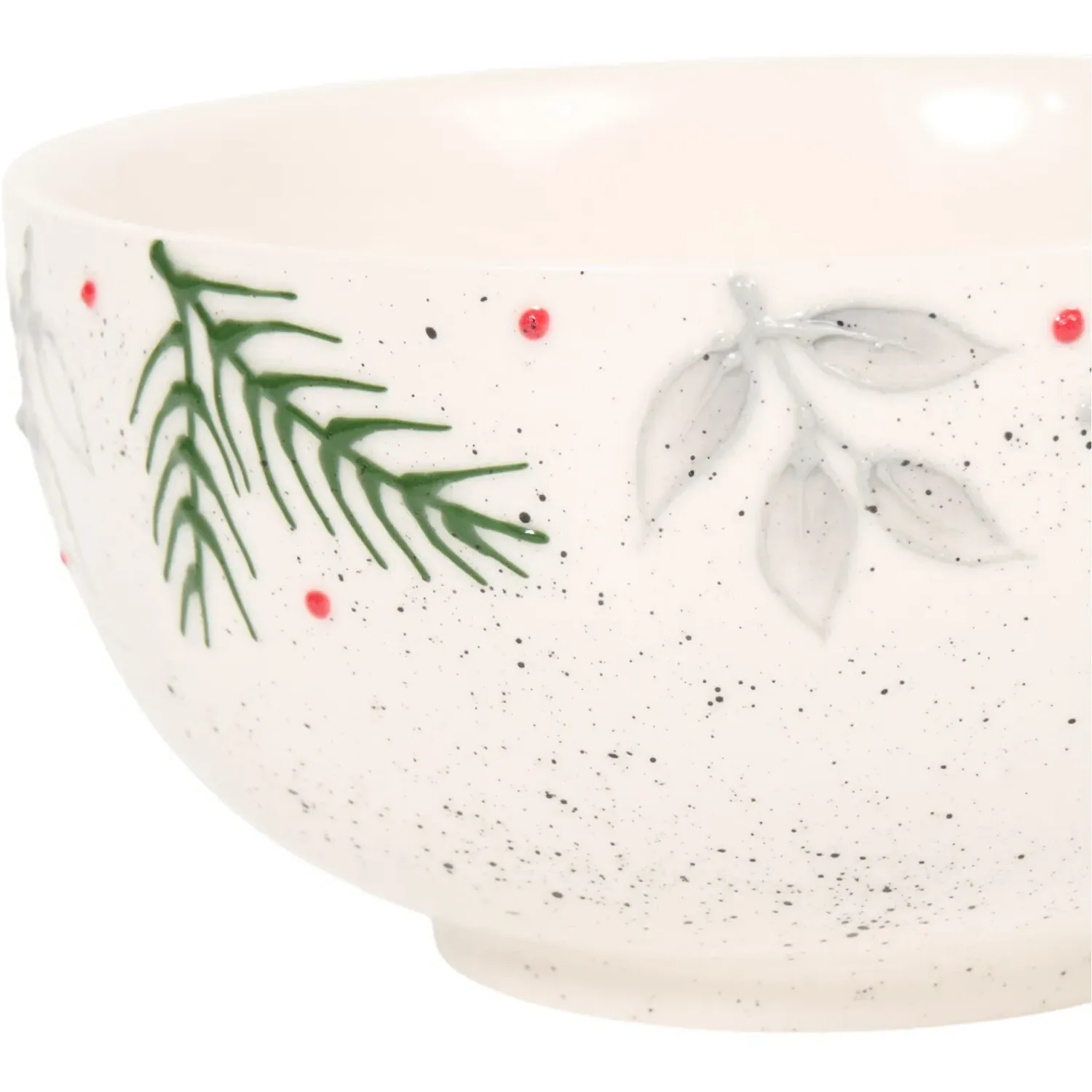 Festive Stone Floristry Bowl - White