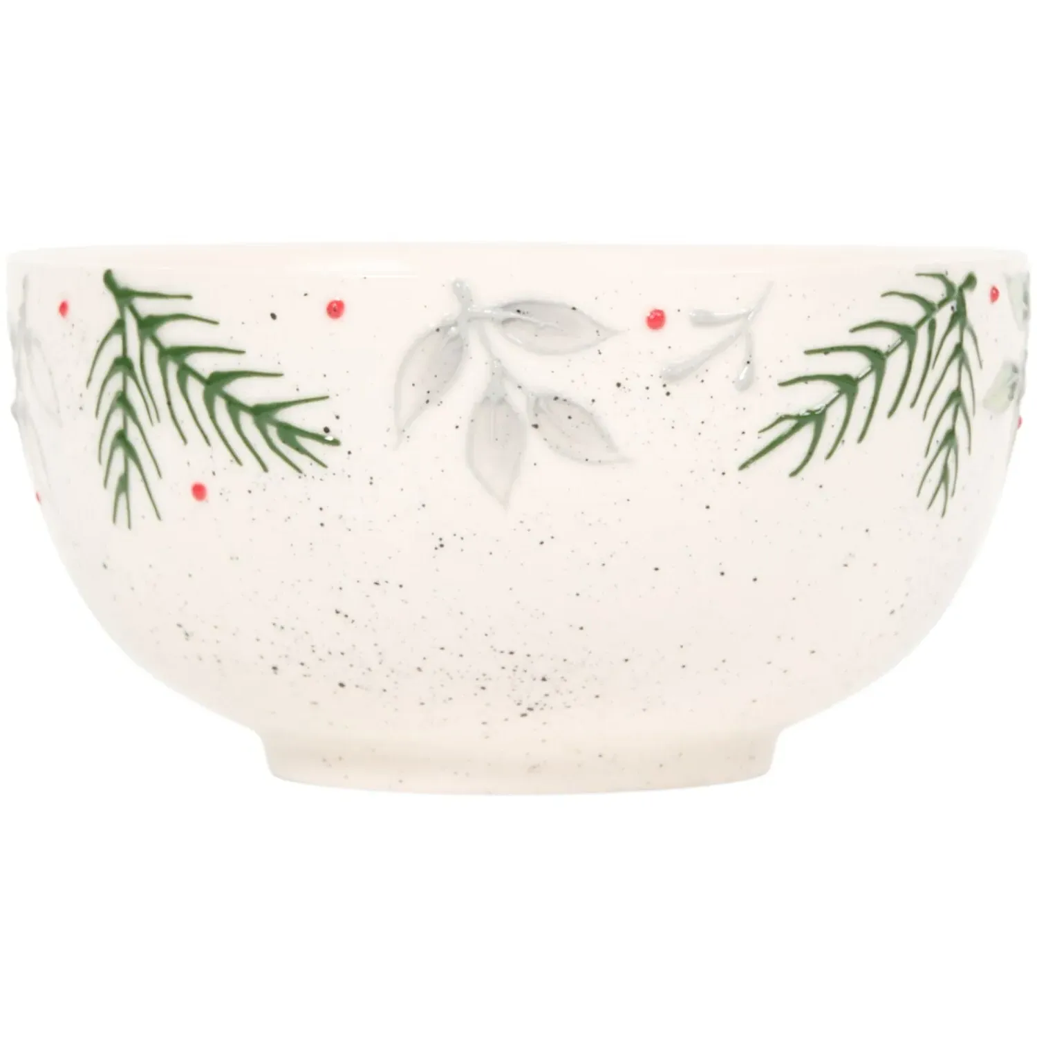 Festive Stone Floristry Bowl - White