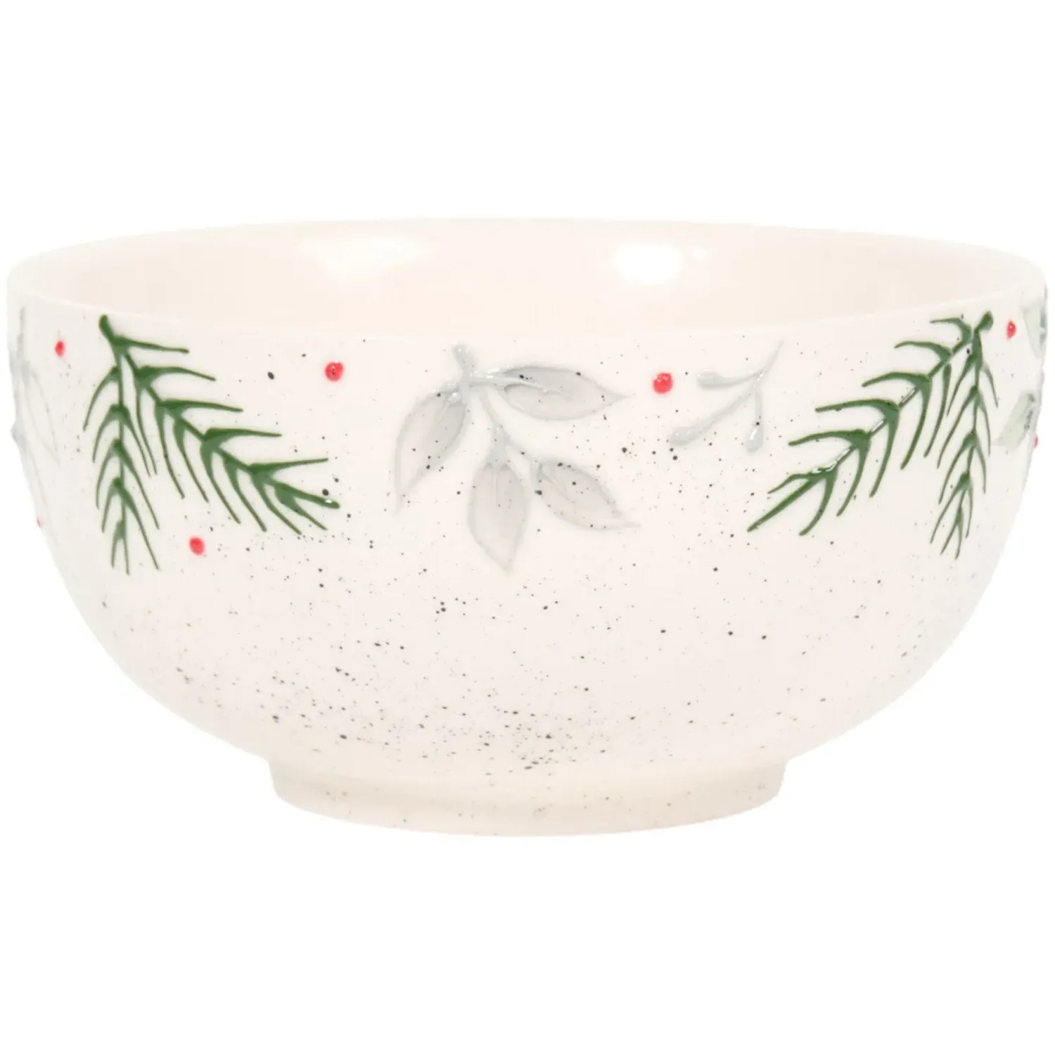 Festive Stone Floristry Bowl - White