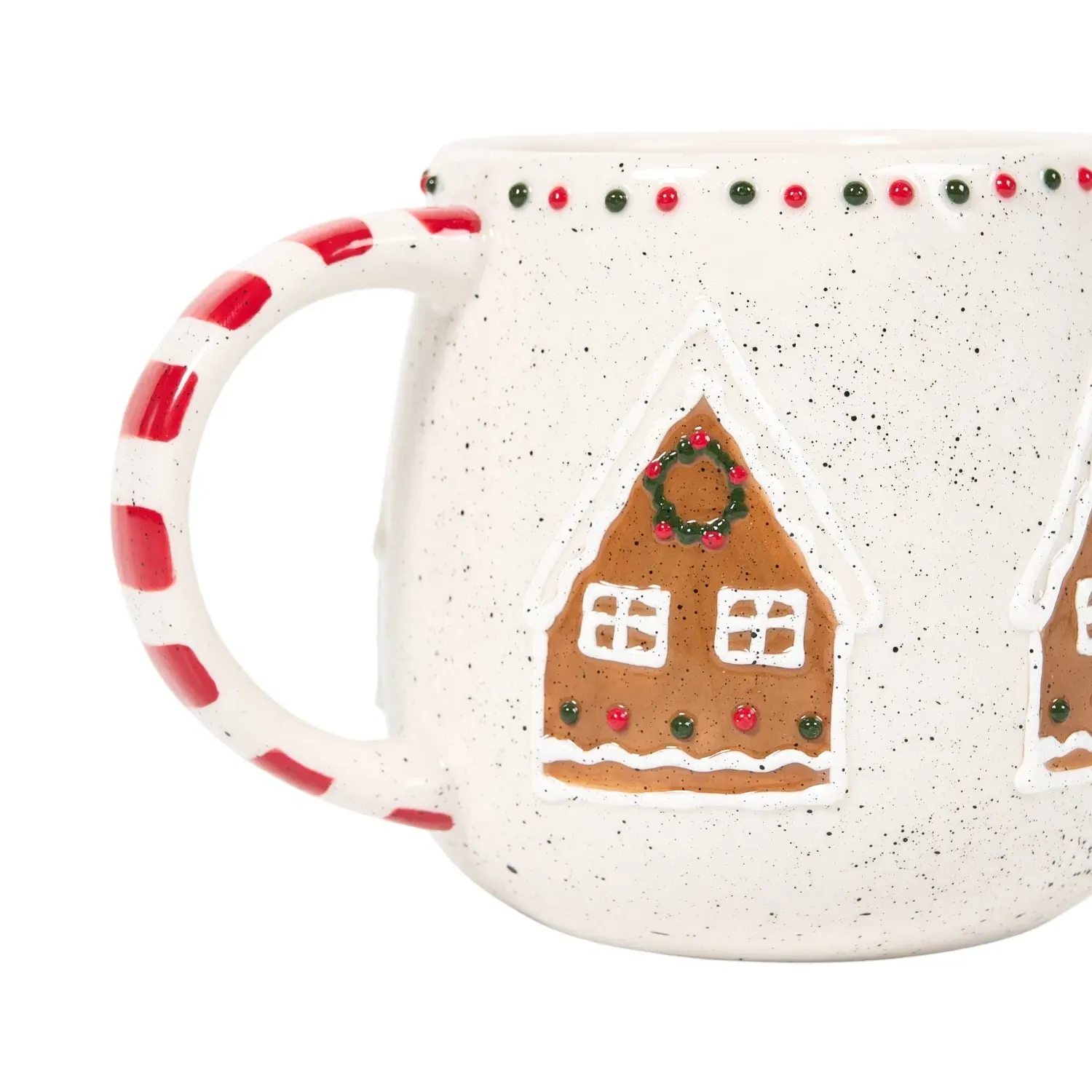 Festive Stone Gingerbread Mug - Neutral