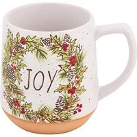 Festive Stone Joy Mug - White