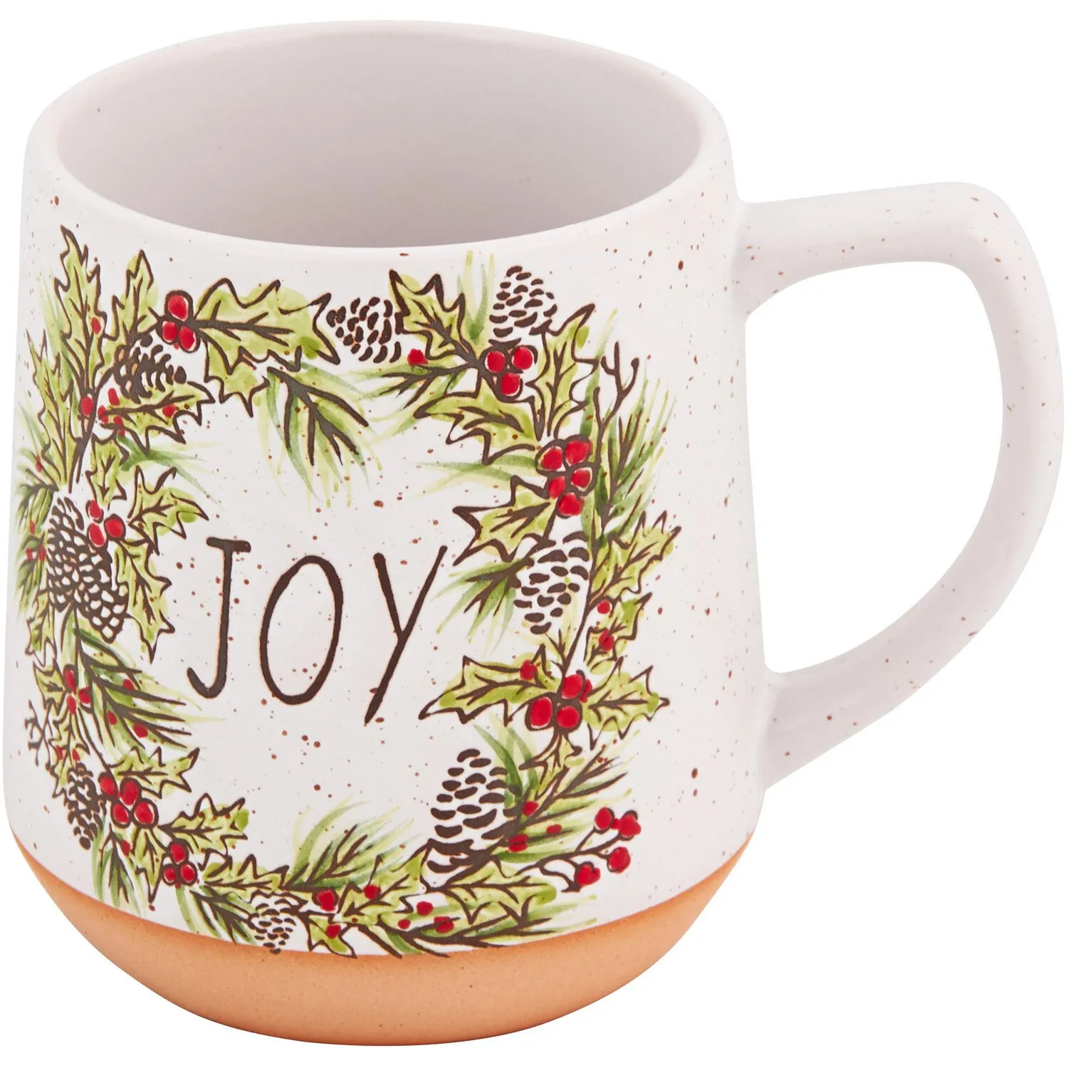Festive Stone Joy Mug - White