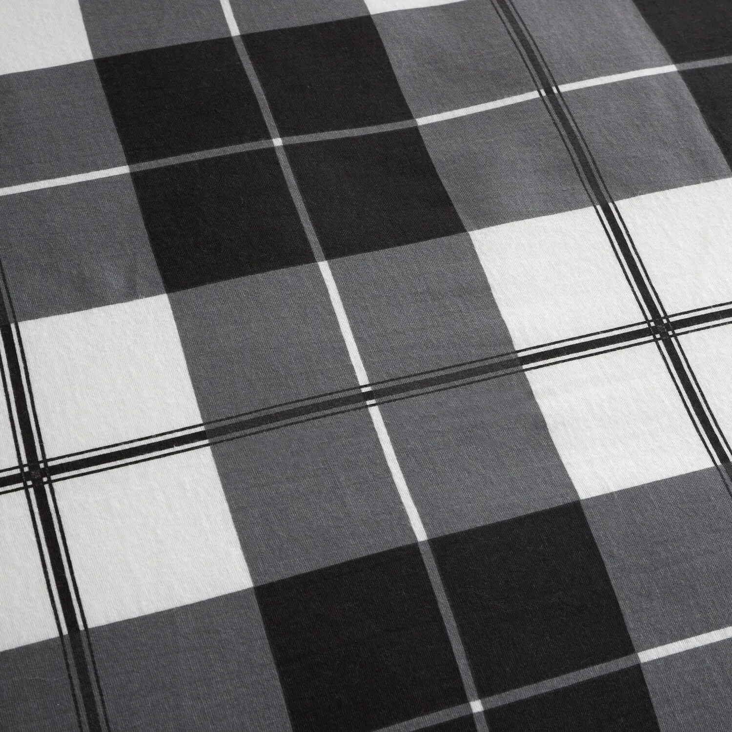 Finlay Check King Size Duvet Set - Charcoal